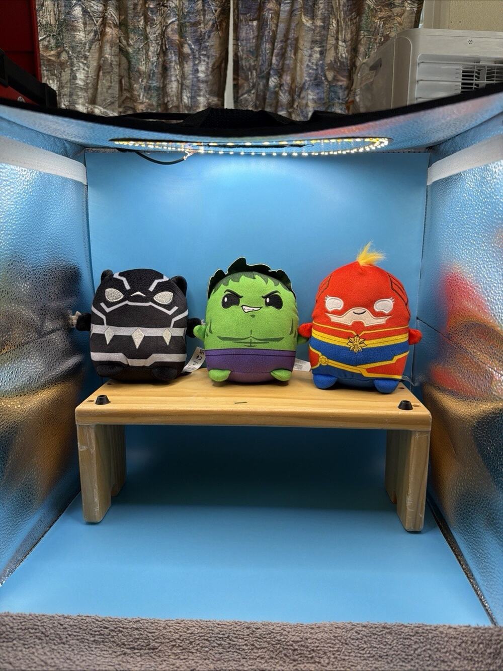 3 Marvel Squishmallow Cuutopia Black Panther, Cuutopia Hulk & Cuutopia Ironman